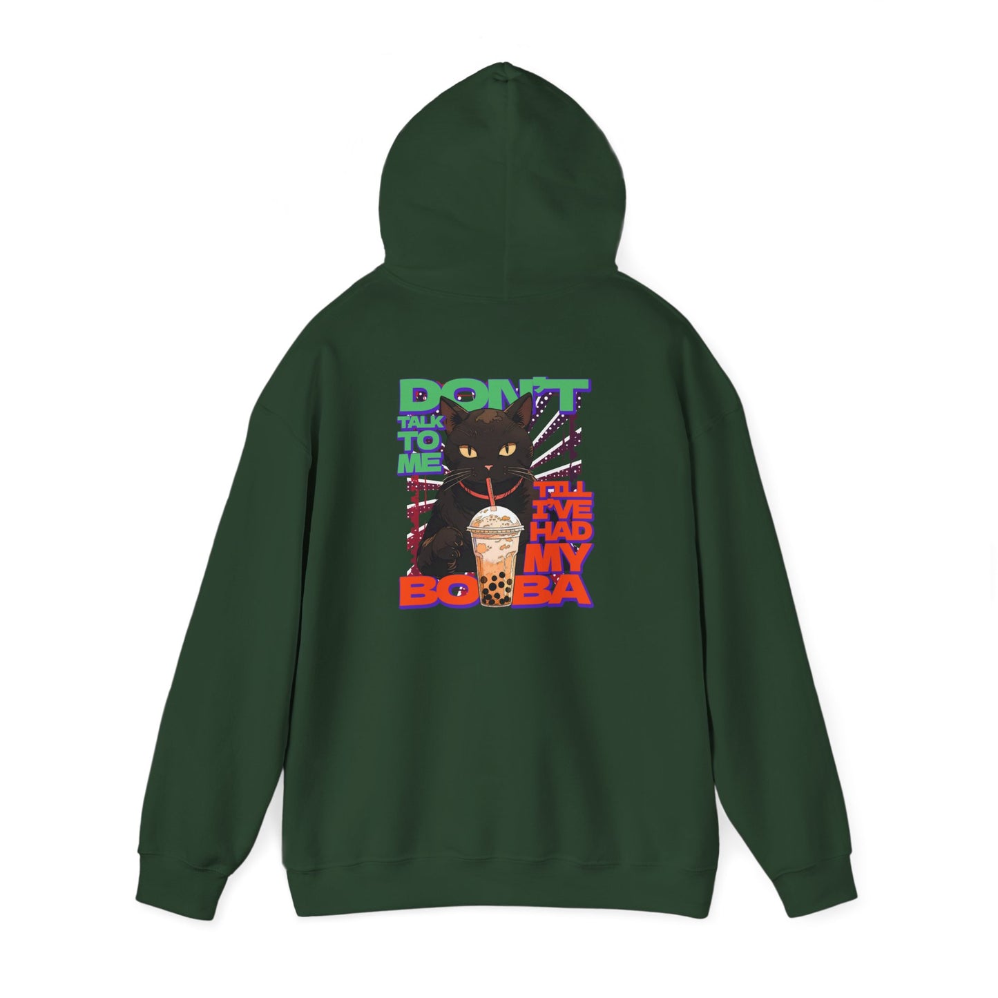 Copy of Don't Talk To Me Till I've Had My BOBA【English】Unisex Heavy Blend™ Hooded Sweatshirt