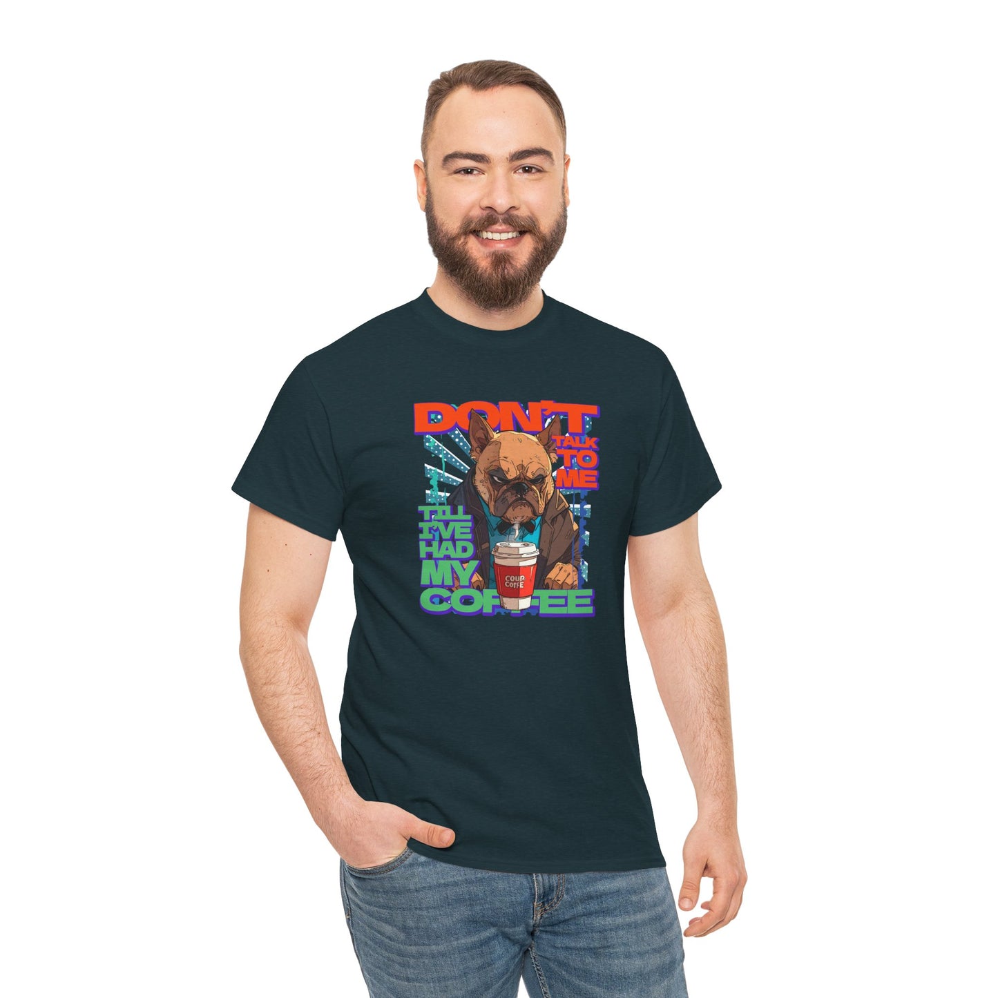 Copy of Don't Talk To Me Till I've Had My COFFEE【English】Unisex Heavy Cotton Tee