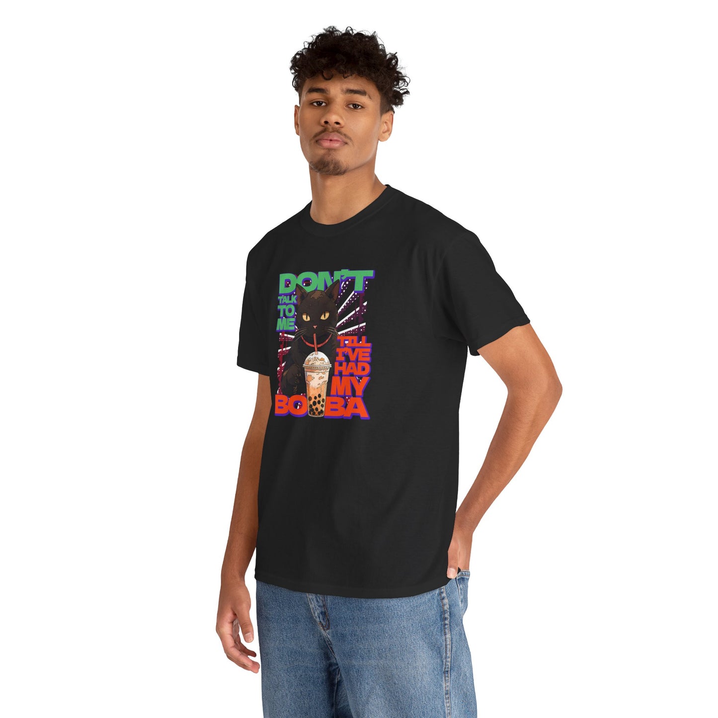 Copy of Don't Talk To Me Till I've Had My BOBA【English】Unisex Heavy Cotton Tee