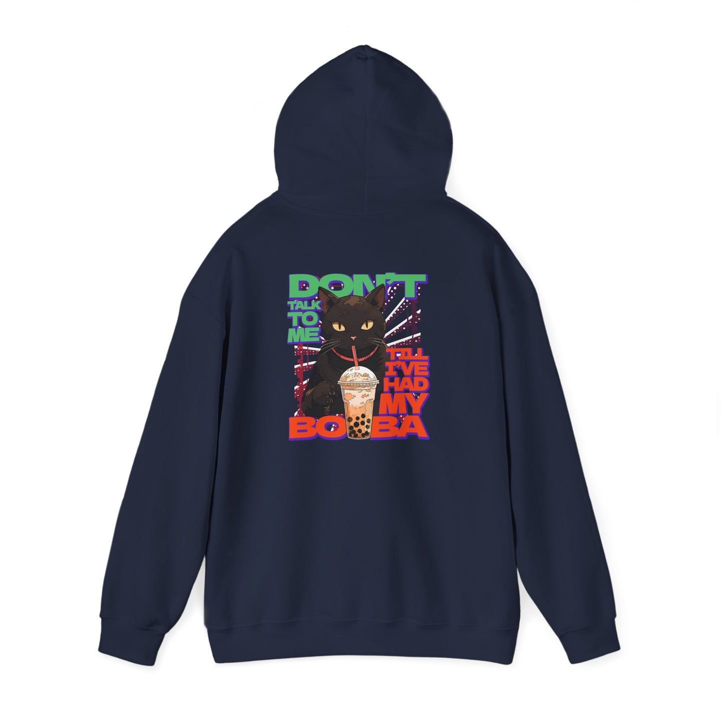 Copy of Don't Talk To Me Till I've Had My BOBA【English】Unisex Heavy Blend™ Hooded Sweatshirt