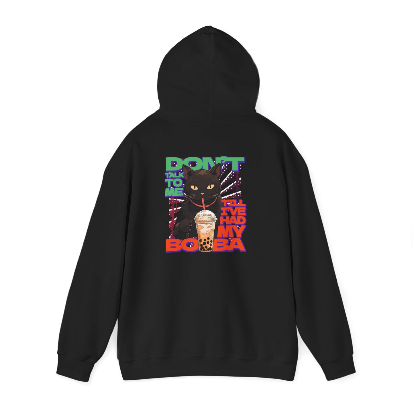 Copy of Don't Talk To Me Till I've Had My BOBA【English】Unisex Heavy Blend™ Hooded Sweatshirt