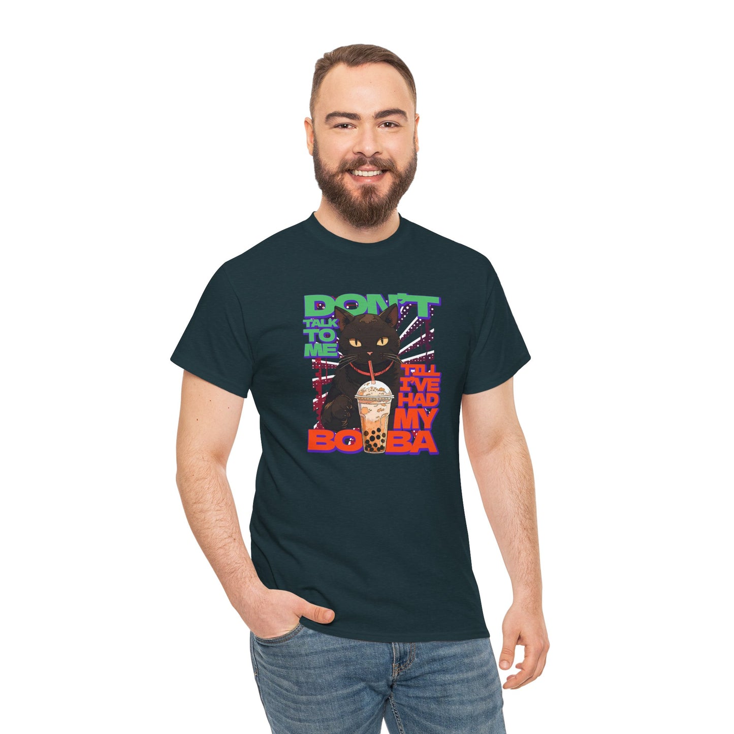 Copy of Don't Talk To Me Till I've Had My BOBA【English】Unisex Heavy Cotton Tee