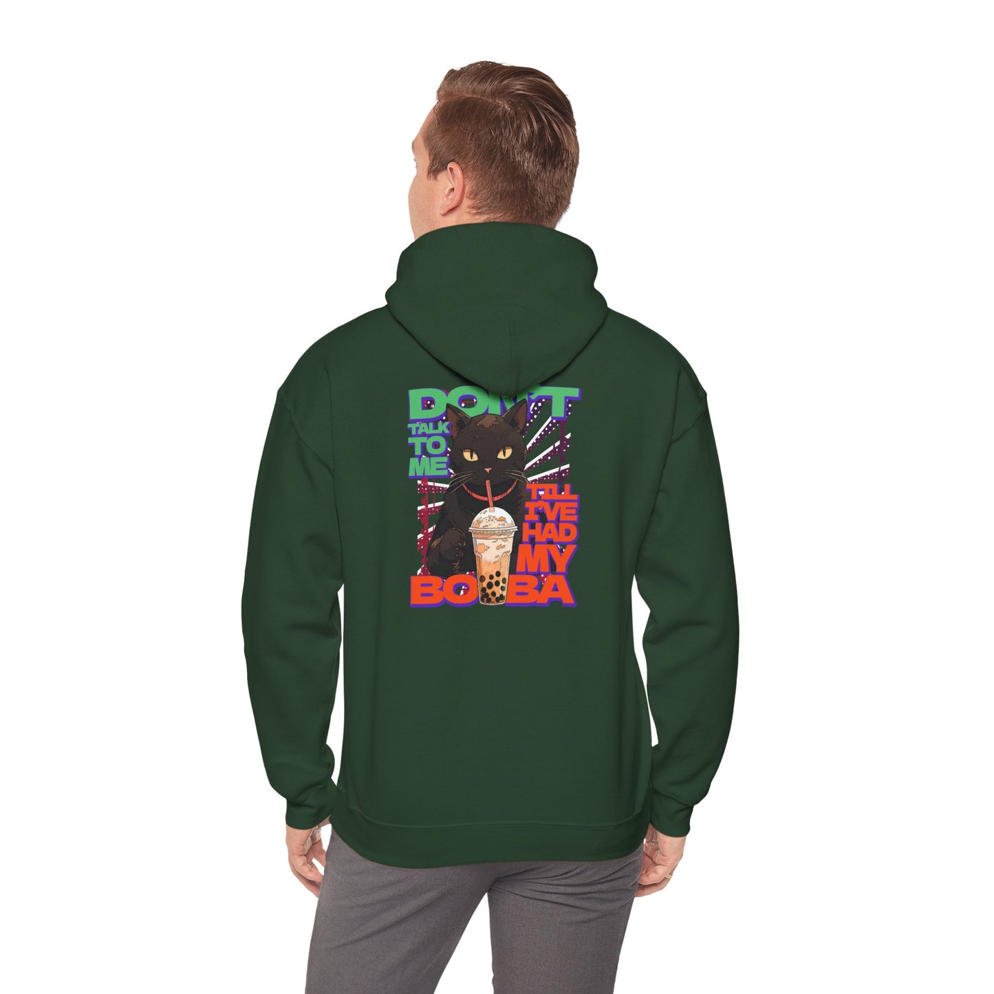 Copy of Don't Talk To Me Till I've Had My BOBA【English】Unisex Heavy Blend™ Hooded Sweatshirt