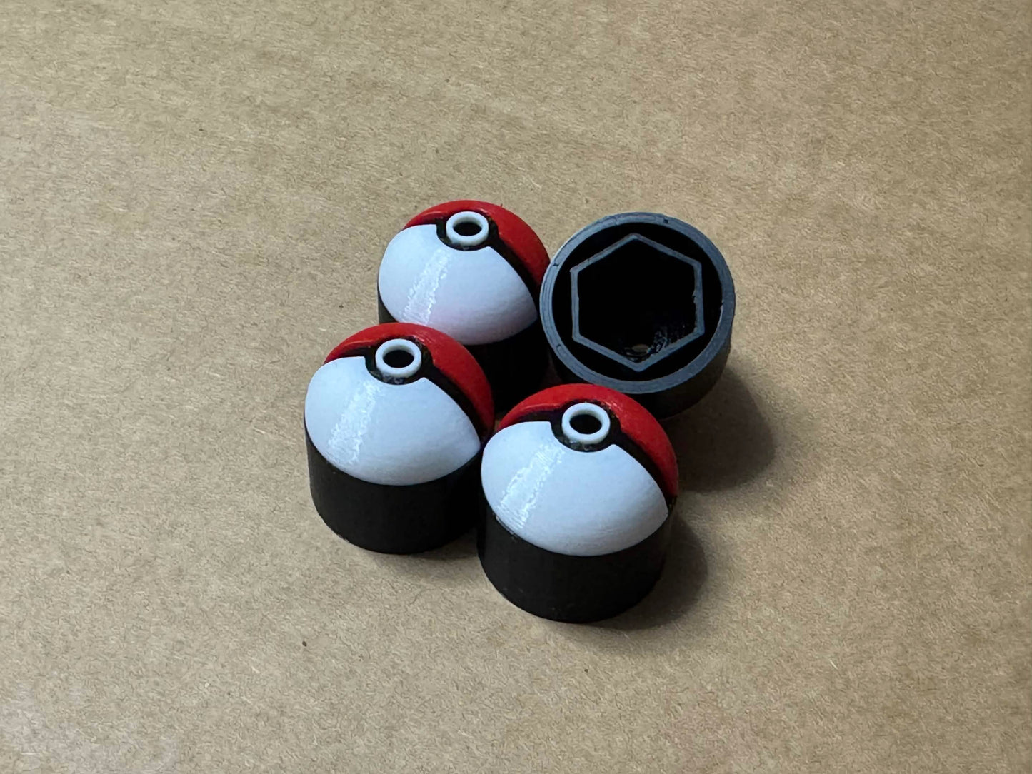Pokeball Lug Nut Caps For 17mm Lug Nuts Protect Lugs From Dirt